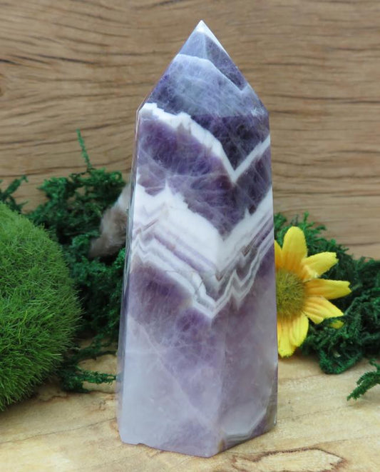 Chevron Amethyst Gemstone Tower 11