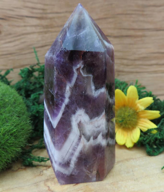 Chevron Amethyst Gemstone Tower 14