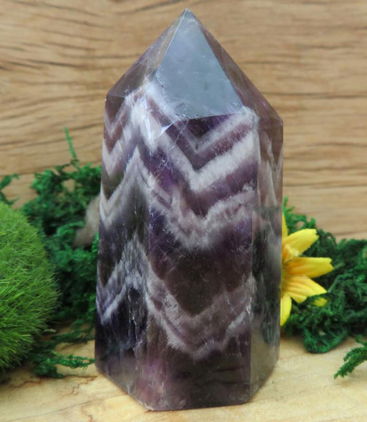 Chevron Amethyst Gemstone Tower 15