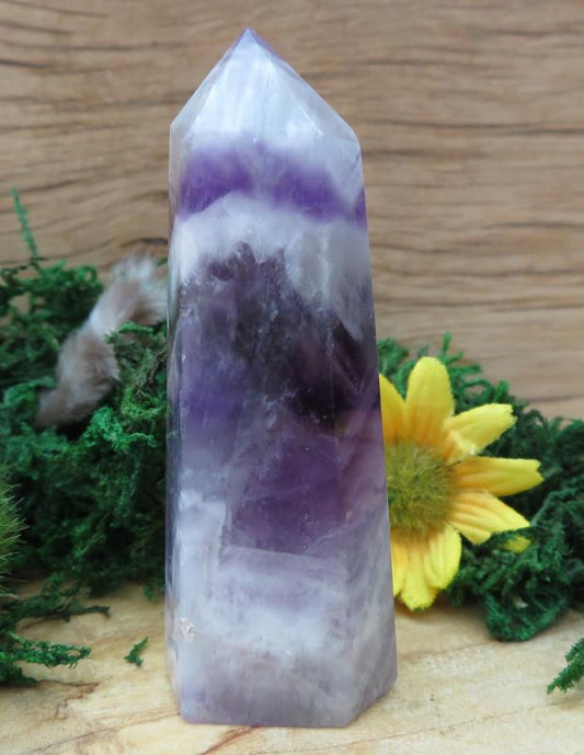 Chevron Amethyst Gemstone Tower 16