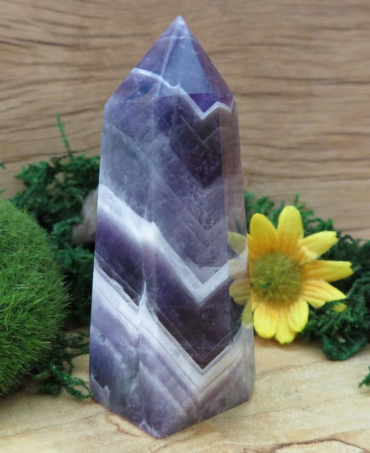 Chevron Amethyst Gemstone Tower 17