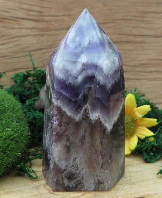 Chevron Amethyst Gemstone Tower 18