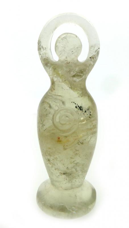 Lemon Quartz Gemstone Carved Goddess 03