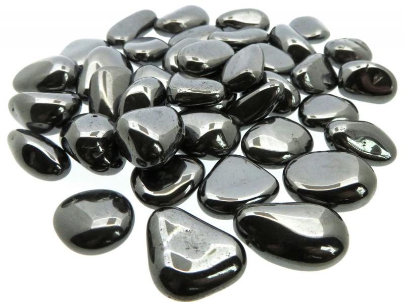 1 x Medium Hematite Tumblestone