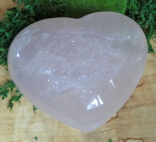 Large Rose Quartz Gemstone Carved Heart 01