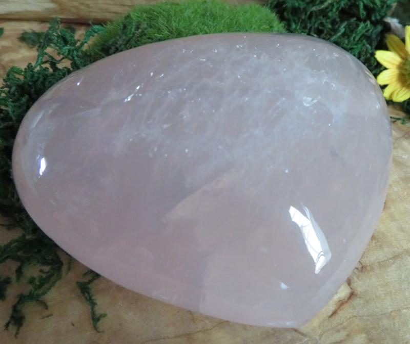 Large Rose Quartz Gemstone Carved Heart 01