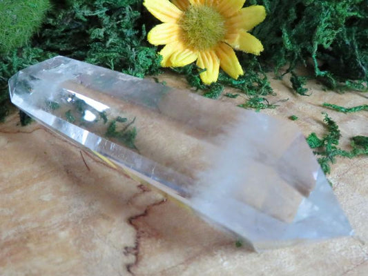 Tibetan Clear Quartz Gemstone Double Terminated Wand 02