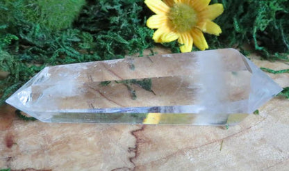 Tibetan Clear Quartz Gemstone Double Terminated Wand 02