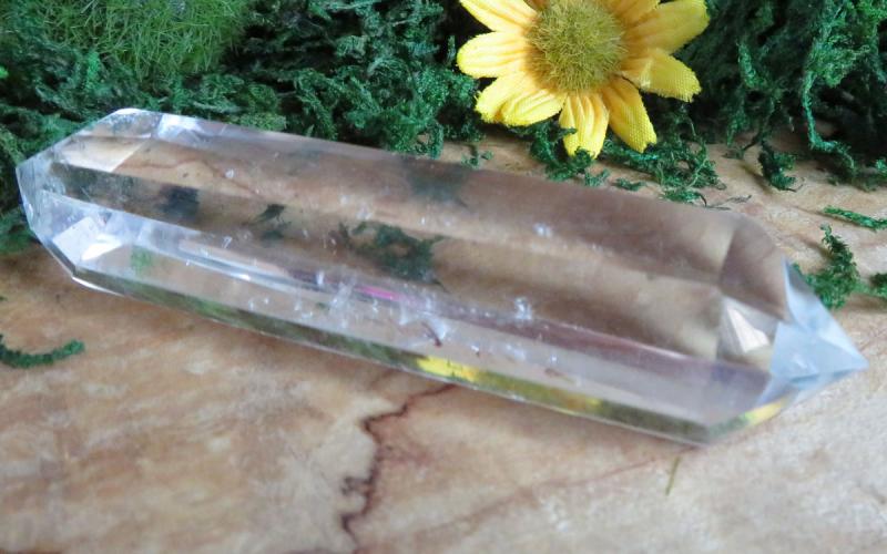 Tibetan Clear Quartz Gemstone Double Terminated Wand 03
