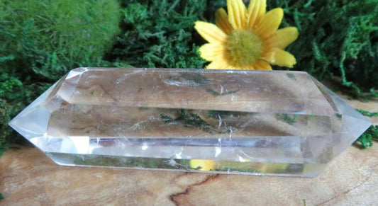Tibetan Clear Quartz Gemstone Double Terminated Wand 04