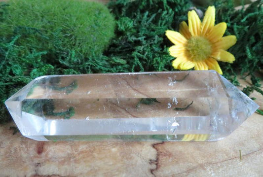 Tibetan Clear Quartz Gemstone Double Terminated Wand 05