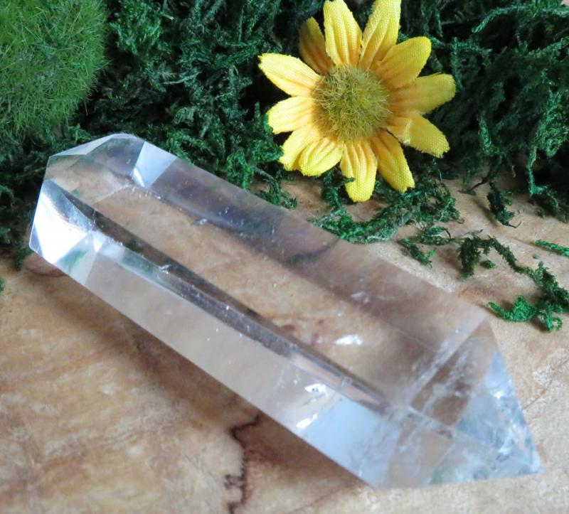 Tibetan Clear Quartz Gemstone Double Terminated Wand 05