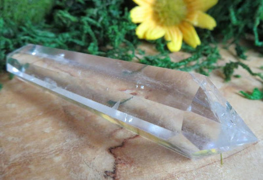 Tibetan Clear Quartz Gemstone Double Terminated Wand 07