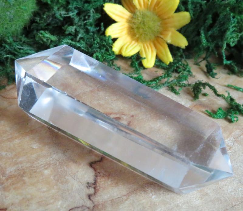 Tibetan Clear Quartz Gemstone Double Terminated Wand 08