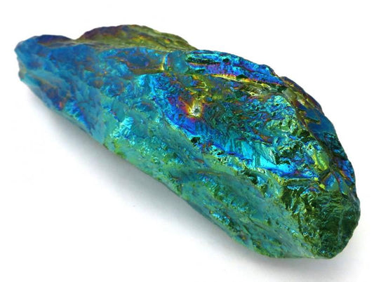 Dragon Poop Peacock Aura Quartz Point 03