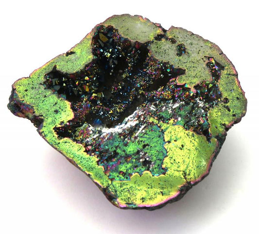 Titanium Aura Quartz Geode Half 01