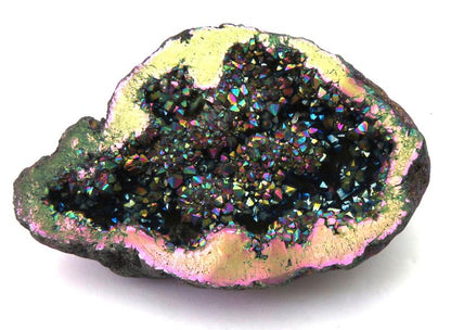 Titanium Aura Quartz Geode Half 03