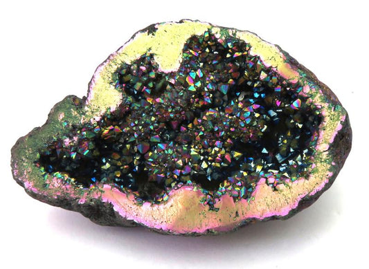 Titanium Aura Quartz Geode Half 03