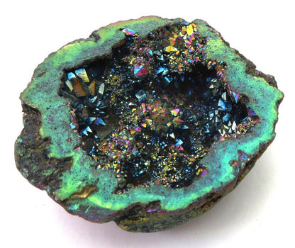 Titanium Aura Quartz Geode Half 06