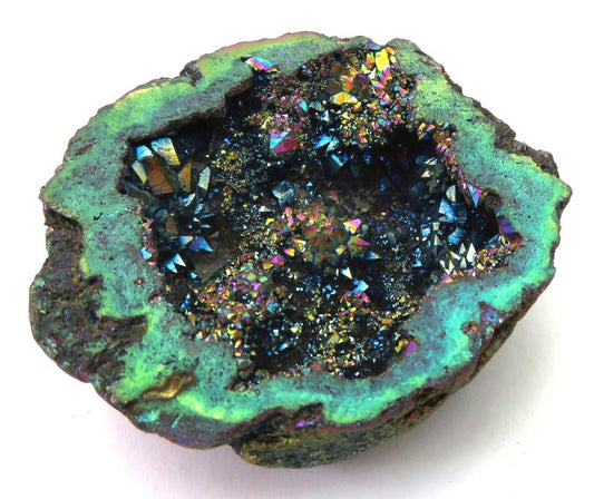 Titanium Aura Quartz Geode Half 06