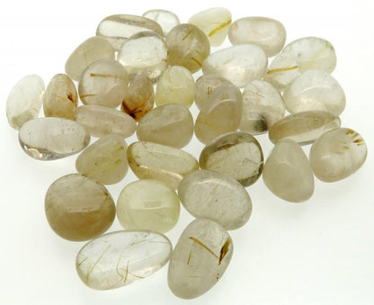 100gms Small Rutilated Quartz Tumblestones