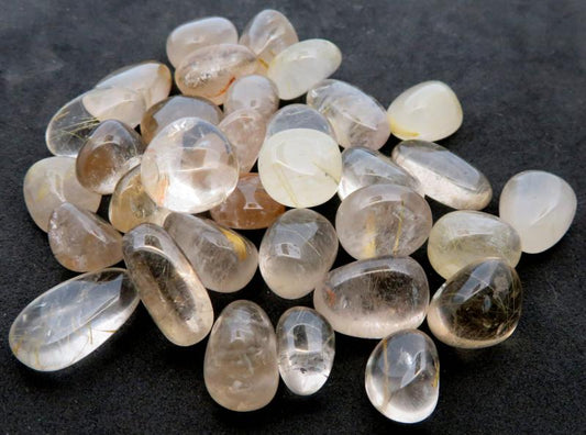 100gms Small Rutilated Quartz Tumblestones