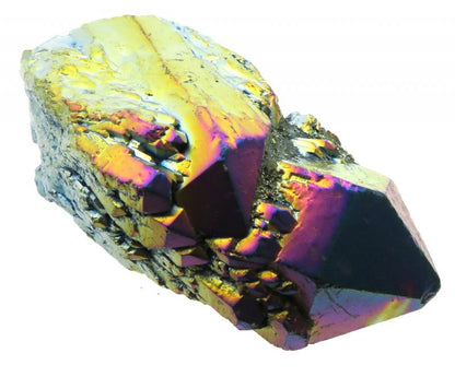 Elestial Titanium Aura Quartz Gemstone Point 01