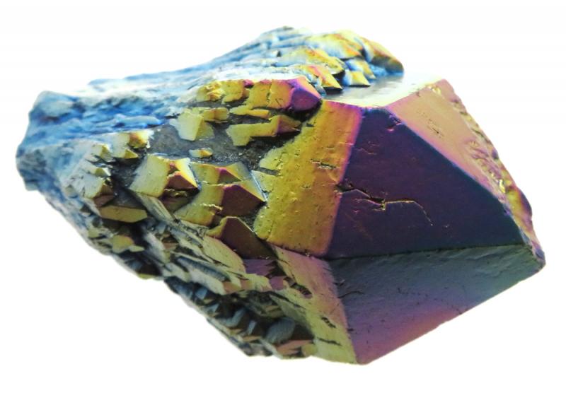 Elestial Titanium Aura Quartz Gemstone Point 04