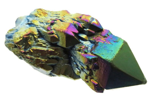 Elestial Titanium Aura Quartz Gemstone Point 05