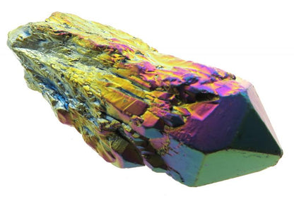 Elestial Titanium Aura Quartz Gemstone Point 05