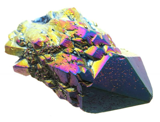 Elestial Titanium Aura Quartz Gemstone Point 07