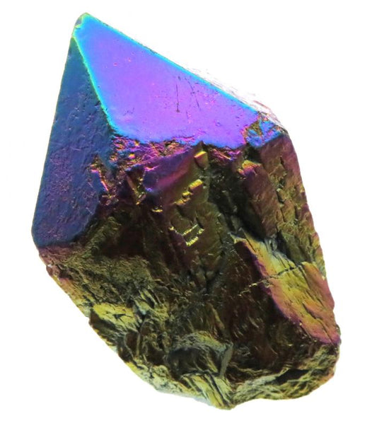 Elestial Titanium Aura Quartz Gemstone Point 08