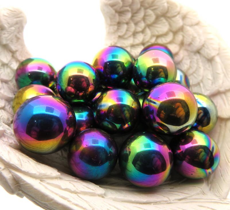 Titanium Aura Quartz Gemstone Sphere 16mm to 18mm