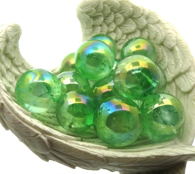 Apple Aura Quartz Gemstone Sphere 18mm to 20mm