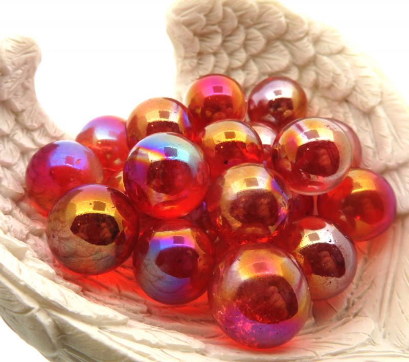 Ruby Aura Quartz Gemstone Sphere 16mm to 18mm