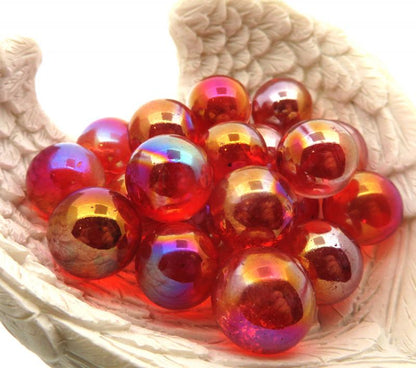 Ruby Aura Quartz Gemstone Sphere 16mm to 18mm