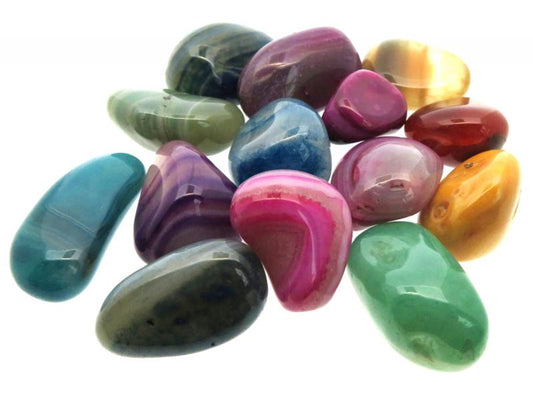 1 x Banded Indian Agate Tumblestone