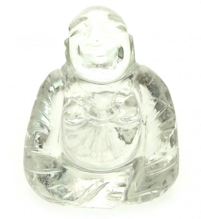Clear Quartz Carved Gemstone Buddha
