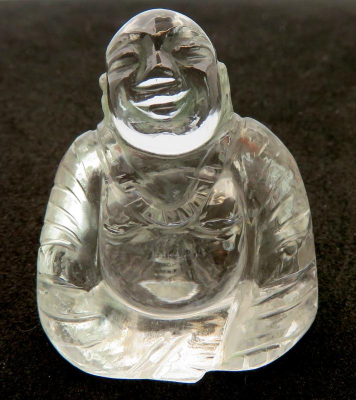 Clear Quartz Carved Gemstone Buddha