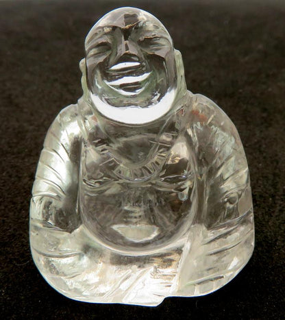 Clear Quartz Carved Gemstone Buddha