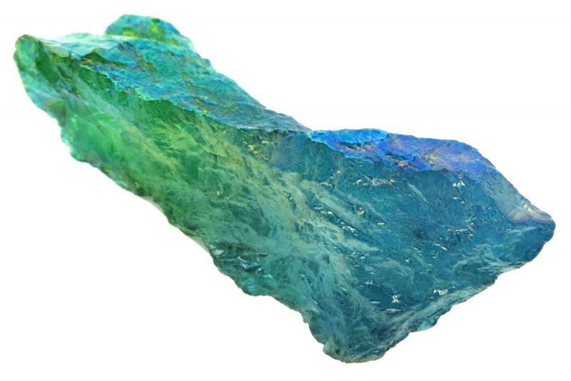 Dragon Poop Peacock Aura Quartz Point 14