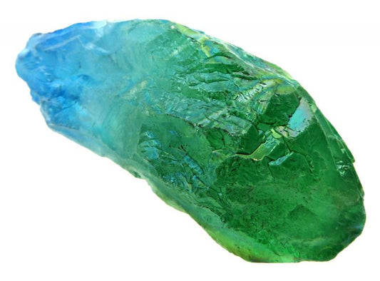 Dragon Poop Peacock Aura Quartz Point 06
