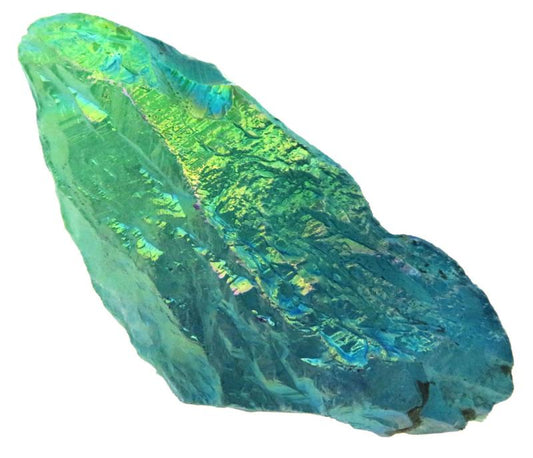 Dragon Poop Peacock Aura Quartz Point 07