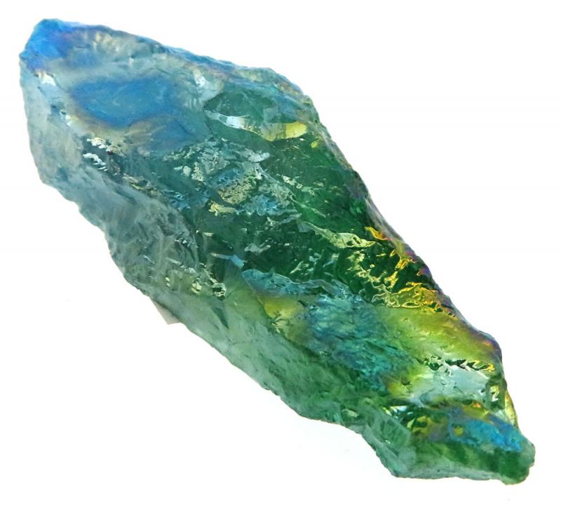 Dragon Poop Peacock Aura Quartz Point 10