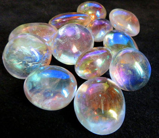 Angel Aura Quartz Gemstone Pebble