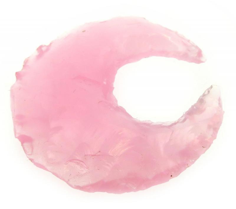 Hand Knapped Pink Opalite Moon