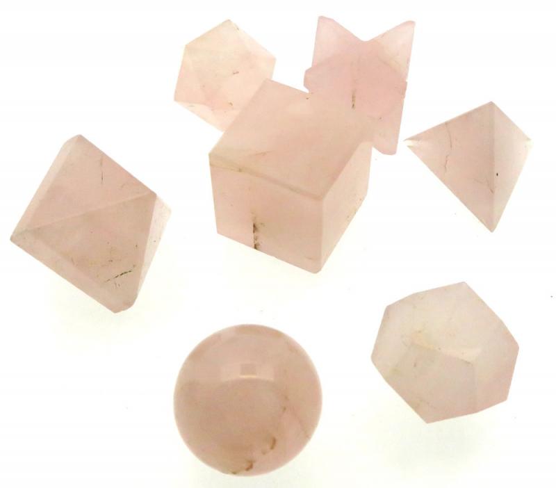 Rose Quartz Gemstone Sacred Geometric Set