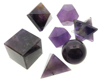 Amethyst Gemstone Sacred Geometric Set