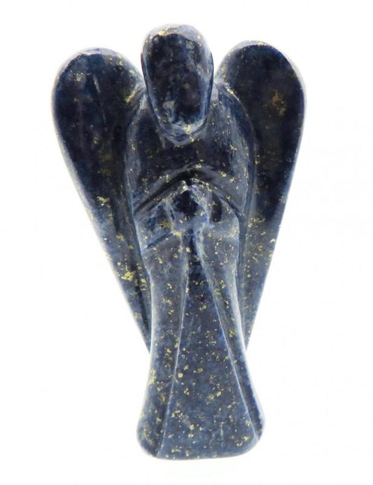 1.5 Inch Tall Lapis Lazuli Carved Gemstone Angel