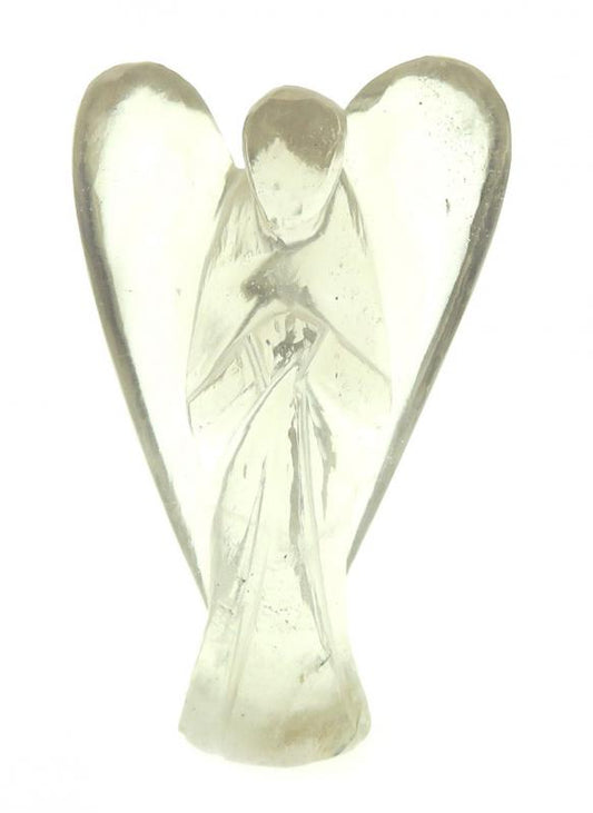 1.5 Inch Tall Clear Quartz Carved Gemstone Angel